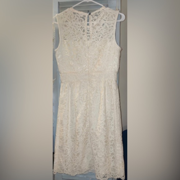 Kate Spade floral lace sheath dress in cream EUC size 6 $348 - Picture 4 of 8